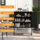 Heavy Duty Metal Buffet Sideboard Modern Steel Storage Cabinet with 2 Shelves, Free Standing Accent Cabinet with Magnetic Doors for Bedroom, Kitchen, and Home Office, Anti-Tip Design Easy Assemble Heavy Duty Metal Buffet Sideboard Modern Steel Storage Cabinet with 2 Shelves, Free Standing Accent Cabinet with Magnetic Doors for Bedroom, Kitchen, and Home Office, Anti-Tip Design Easy Assemble