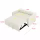 modern velvet loveseat sofa couch pull out bed,3 in one convertible for living room sofa bed,beige modern velvet loveseat sofa couch pull out bed,3 in one convertible for living room sofa bed,beige