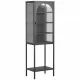Metal Glass Door Display Storage Cabinet - 5-Tier Cube Bookshelf Storage Cabinet with 3 Adjustable Shelves For kitchen, dining room, living room, bathroom, home office,Black Metal Glass Door Display Storage Cabinet - 5-Tier Cube Bookshelf Storage Cabinet with 3 Adjustable Shelves For kitchen, dining room, living room, bathroom, home office,Black