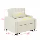 modern velvet armchair sofa couch pull out bed,3 in one convertible for living room sofa bed,beige modern velvet armchair sofa couch pull out bed,3 in one convertible for living room sofa bed,beige