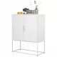 Heavy Duty Metal Buffet Sideboard Modern Steel Storage Cabinet with 2 Shelves, Free Standing Accent Cabinet with Magnetic Doors for Bedroom, Kitchen, and Home Office, Anti-Tip Design Easy Assemble Heavy Duty Metal Buffet Sideboard Modern Steel Storage Cabinet with 2 Shelves, Free Standing Accent Cabinet with Magnetic Doors for Bedroom, Kitchen, and Home Office, Anti-Tip Design Easy Assemble