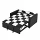 modern velvet loveseat sofa couch pull out bed,3 in one convertible for living room sofa bed,black white modern velvet loveseat sofa couch pull out bed,3 in one convertible for living room sofa bed,black white
