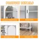 Metal Glass Door Display Storage Cabinet - 5-Tier Cube Bookshelf Storage Cabinet with 3 Adjustable Shelves For kitchen, dining room, living room, bathroom, home office,White Metal Glass Door Display Storage Cabinet - 5-Tier Cube Bookshelf Storage Cabinet with 3 Adjustable Shelves For kitchen, dining room, living room, bathroom, home office,White