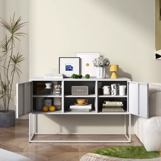 Modern Sideboard Buffet with Plenty of Storage Space - Anti-tilt mechanism, Elegant handles, Silent Magnetic closures and Eco-friendly finishes for Kitchen, Dining Room,Bed Room and Living Room Modern Sideboard Buffet with Plenty of Storage Space - Anti-tilt mechanism, Elegant handles, Silent Magnetic closures and Eco-friendly finishes for Kitchen, Dining Room,Bed Room and Living Room