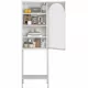 Metal Glass Door Display Storage Cabinet - 5-Tier Cube Bookshelf Storage Cabinet with 3 Adjustable Shelves For kitchen, dining room, living room, bathroom, home office,White Metal Glass Door Display Storage Cabinet - 5-Tier Cube Bookshelf Storage Cabinet with 3 Adjustable Shelves For kitchen, dining room, living room, bathroom, home office,White