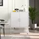 Heavy Duty Metal Buffet Sideboard Modern Steel Storage Cabinet with 2 Shelves, Free Standing Accent Cabinet with Magnetic Doors for Bedroom, Kitchen, and Home Office, Anti-Tip Design Easy Assemble Heavy Duty Metal Buffet Sideboard Modern Steel Storage Cabinet with 2 Shelves, Free Standing Accent Cabinet with Magnetic Doors for Bedroom, Kitchen, and Home Office, Anti-Tip Design Easy Assemble