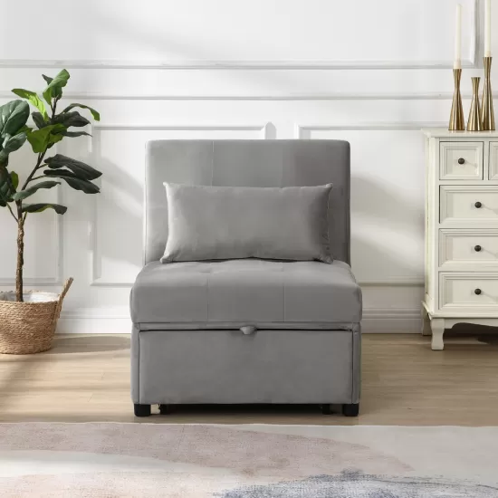 Folding Ottoman Sofa Bed Gray Folding Ottoman Sofa Bed Gray