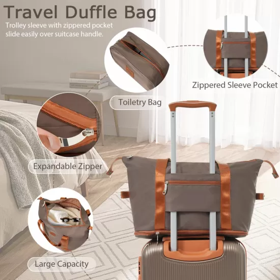 Hardshell Luggage Sets 3 Piece Carry-on Suitcase Double Spinner Wheels with TSA Lock for Men Women, Coppery (20in) Hardshell Luggage Sets 3 Piece Carry-on Suitcase Double Spinner Wheels with TSA Lock for Men Women, Coppery (20in)
