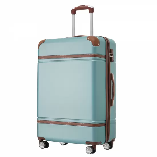 Hardshell Luggage with TSA lock , 24 Inch Expandable Lightweight Suitcase with Spinner Wheels, Single Vintage Luggage,Green Hardshell Luggage with TSA lock , 24 Inch Expandable Lightweight Suitcase with Spinner Wheels, Single Vintage Luggage,Green