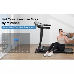 NEW Home Folding Treadmill with Pulse Sensor, 2.5 HP Quiet Brushless Motor , 7.5 MPH, 300LBS Weight Capacity Walking Jogging Machine with 3 Level Incline 12 Preset Programs for Home Gym NEW Home Folding Treadmill with Pulse Sensor, 2.5 HP Quiet Brushless Motor , 7.5 MPH, 300LBS Weight Capacity Walking Jogging Machine with 3 Level Incline 12 Preset Programs for Home Gym