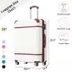 Hardshell Luggage with TSA lock , 28 Inch Expandable Lightweight Suitcase with Spinner Wheels, Single Vintage Luggage,White Hardshell Luggage with TSA lock , 28 Inch Expandable Lightweight Suitcase with Spinner Wheels, Single Vintage Luggage,White