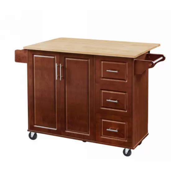 Kitchen Island with Drop Leaf Countertop, Rolling Kitchen Island Cart , Barn Door Kitchen Island Table with Storage Cabinet and Tower Rack, Island Table On Wheels for Kitchen, Retro Brown Kitchen Island with Drop Leaf Countertop, Rolling Kitchen Island Cart , Barn Door Kitchen Island Table with Storage Cabinet and Tower Rack, Island Table On Wheels for Kitchen, Retro Brown