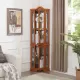 Curio Cabinet Lighted Glass Display Curio Cabinet w/Tempered Glass Doors and Shelves, Crown Corner Cabinet with Bulb, Corner Storage Decoration for Living room and Bedroom OAK Curio Cabinet Lighted Glass Display Curio Cabinet w/Tempered Glass Doors and Shelves, Crown Corner Cabinet with Bulb, Corner Storage Decoration for Living room and Bedroom OAK