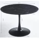 42.1 InchBlack Tulip Table Mid-century Dining Table for 4-6 people With Round Mdf Table Top, Pedestal Dining Table, End Table Leisure Coffee Table 42.1 InchBlack Tulip Table Mid-century Dining Table for 4-6 people With Round Mdf Table Top, Pedestal Dining Table, End Table Leisure Coffee Table