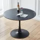 42.1 InchBlack Tulip Table Mid-century Dining Table for 4-6 people With Round Mdf Table Top, Pedestal Dining Table, End Table Leisure Coffee Table 42.1 InchBlack Tulip Table Mid-century Dining Table for 4-6 people With Round Mdf Table Top, Pedestal Dining Table, End Table Leisure Coffee Table