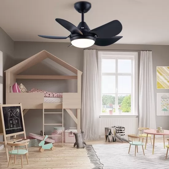 30 In Intergrated LED Ceiling Fan Lighting with Matte Black ABS Blade 30 In Intergrated LED Ceiling Fan Lighting with Matte Black ABS Blade