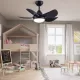30 In Intergrated LED Ceiling Fan Lighting with Matte Black ABS Blade 30 In Intergrated LED Ceiling Fan Lighting with Matte Black ABS Blade