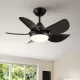30 In Intergrated LED Ceiling Fan Lighting with Matte Black ABS Blade 30 In Intergrated LED Ceiling Fan Lighting with Matte Black ABS Blade