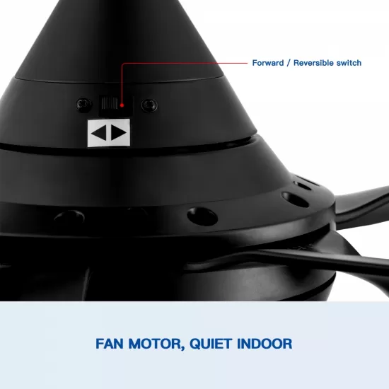 30 In Intergrated LED Ceiling Fan Lighting with Matte Black ABS Blade 30 In Intergrated LED Ceiling Fan Lighting with Matte Black ABS Blade