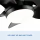 30 In Intergrated LED Ceiling Fan Lighting with Matte Black ABS Blade 30 In Intergrated LED Ceiling Fan Lighting with Matte Black ABS Blade