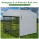 Large Dog Kennel Outdoor Pet Pens Dogs Run Enclosure Animal Hutch Metal Coop Fence with Roof Cover(6.6'L x 6.6'W x 6.4'H) Large Dog Kennel Outdoor Pet Pens Dogs Run Enclosure Animal Hutch Metal Coop Fence with Roof Cover(6.6'L x 6.6'W x 6.4'H)