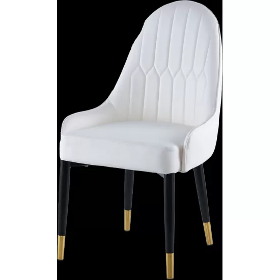 Modern Leather Dining Chair Set of 2, Upholstered Accent Dining Chair, Legs with Black Plastic Tube Plug Modern Leather Dining Chair Set of 2, Upholstered Accent Dining Chair, Legs with Black Plastic Tube Plug