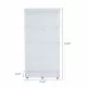 Lighted Two Door Glass Cabinet Glass Display Cabinet with 4 Shelves, White Lighted Two Door Glass Cabinet Glass Display Cabinet with 4 Shelves, White