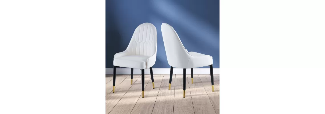 Modern Leather Dining Chair Set of 2: Stylish and Comfortable Addition to Your Home