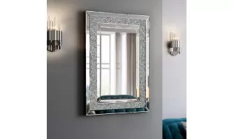 Modern Silver Rectangular Wall Mirror for Stylish Home Decor