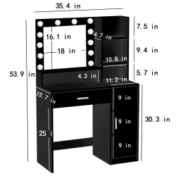 Makeup Vanity Desk with Mirror & Light Makeup Vanity Desk with Mirror & Light