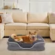 Memory Foam Pet Bed for Small Dogs & Cats with Washable Removable Cover Non-Slip Base Waterproof Liner Egg Crate Foam for Improved Sleep, grey,large Memory Foam Pet Bed for Small Dogs & Cats with Washable Removable Cover Non-Slip Base Waterproof Liner Egg Crate Foam for Improved Sleep, grey,large