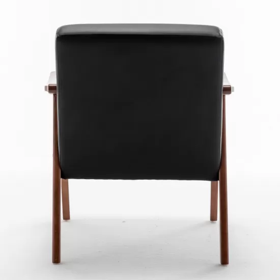 Mid-Century Modern Chair, Living Room Chair with Solid Wood Frame, Accent Chair Extra-Thick Backrest, Wingback Chair for Bedroom, Reading Room, Living Room, Lounge Chair Indoor Mid-Century Modern Chair, Living Room Chair with Solid Wood Frame, Accent Chair Extra-Thick Backrest, Wingback Chair for Bedroom, Reading Room, Living Room, Lounge Chair Indoor