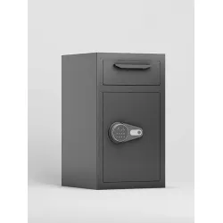 Depository Drop Safe, Front Drop Slot Lock Box with Digital Combination and Anti-Fishing, Silent Deposit Safe Box, Security Money Safe for Cash Slips Expense Business Office Home