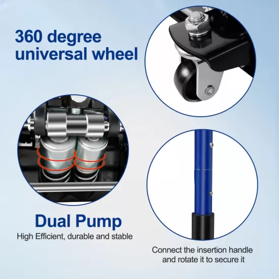 Floor Jack,3Ton/6600lbs Low Profile Floor Jack,dual Piston Quick Lift Pump,Lifting Range 75mm/2.95 Floor Jack,3Ton/6600lbs Low Profile Floor Jack,dual Piston Quick Lift Pump,Lifting Range 75mm/2.95