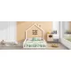 Wood Full Size House Platform Bed with Guardrail, White Wood Full Size House Platform Bed with Guardrail, White
