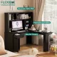 L Shaped Desk with Charger,Computer Desk with Drawers,Bookshelf & Hutchwith LED Light,Modern Corner Desk,Home Office Desk,L-Shaped Study Table Writing Desk,Corner Gaming Computer Desk with Storage L Shaped Desk with Charger,Computer Desk with Drawers,Bookshelf & Hutchwith LED Light,Modern Corner Desk,Home Office Desk,L-Shaped Study Table Writing Desk,Corner Gaming Computer Desk with Storage
