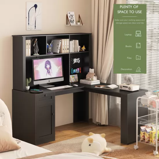 L Shaped Desk with Charger,Computer Desk with Drawers,Bookshelf & Hutchwith LED Light,Modern Corner Desk,Home Office Desk,L-Shaped Study Table Writing Desk,Corner Gaming Computer Desk with Storage L Shaped Desk with Charger,Computer Desk with Drawers,Bookshelf & Hutchwith LED Light,Modern Corner Desk,Home Office Desk,L-Shaped Study Table Writing Desk,Corner Gaming Computer Desk with Storage