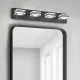 LED Modern Black Vanity Lights, 4-Lights Acrylic Matte Black Bathroom Vanity Lights Over Mirror LED Modern Black Vanity Lights, 4-Lights Acrylic Matte Black Bathroom Vanity Lights Over Mirror