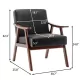 Mid-Century Modern Chair, Living Room Chair with Solid Wood Frame, Accent Chair Extra-Thick Backrest, Wingback Chair for Bedroom, Reading Room, Living Room, Lounge Chair Indoor Mid-Century Modern Chair, Living Room Chair with Solid Wood Frame, Accent Chair Extra-Thick Backrest, Wingback Chair for Bedroom, Reading Room, Living Room, Lounge Chair Indoor