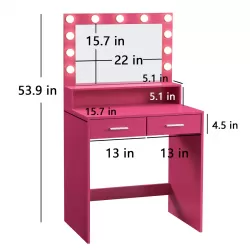 Makeup Vanity Desk with Mirror & Light Makeup Vanity Desk with Mirror & Light