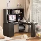 L Shaped Desk with Charger,Computer Desk with Drawers,Bookshelf & Hutchwith LED Light,Modern Corner Desk,Home Office Desk,L-Shaped Study Table Writing Desk,Corner Gaming Computer Desk with Storage L Shaped Desk with Charger,Computer Desk with Drawers,Bookshelf & Hutchwith LED Light,Modern Corner Desk,Home Office Desk,L-Shaped Study Table Writing Desk,Corner Gaming Computer Desk with Storage