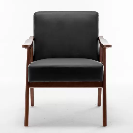 Mid-Century Modern Chair, Living Room Chair with Solid Wood Frame, Accent Chair Extra-Thick Backrest, Wingback Chair for Bedroom, Reading Room, Living Room, Lounge Chair Indoor Mid-Century Modern Chair, Living Room Chair with Solid Wood Frame, Accent Chair Extra-Thick Backrest, Wingback Chair for Bedroom, Reading Room, Living Room, Lounge Chair Indoor