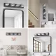 LED Modern Black Vanity Lights, 4-Lights Acrylic Matte Black Bathroom Vanity Lights Over Mirror LED Modern Black Vanity Lights, 4-Lights Acrylic Matte Black Bathroom Vanity Lights Over Mirror