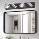 LED Modern Black Vanity Lights, 4-Lights Acrylic Matte Black Bathroom Vanity Lights Over Mirror LED Modern Black Vanity Lights, 4-Lights Acrylic Matte Black Bathroom Vanity Lights Over Mirror