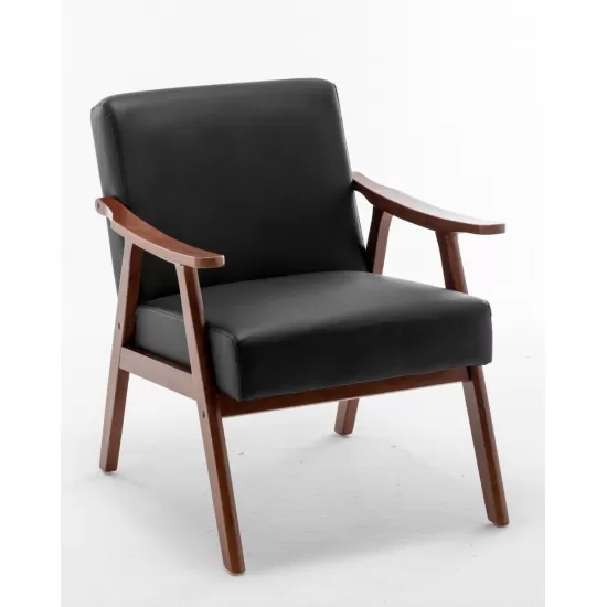 Mid-Century Modern Chair, Living Room Chair with Solid Wood Frame, Accent Chair Extra-Thick Backrest, Wingback Chair for Bedroom, Reading Room, Living Room, Lounge Chair Indoor Mid-Century Modern Chair, Living Room Chair with Solid Wood Frame, Accent Chair Extra-Thick Backrest, Wingback Chair for Bedroom, Reading Room, Living Room, Lounge Chair Indoor