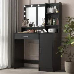 Makeup Vanity Desk with Mirror & Light Makeup Vanity Desk with Mirror & Light