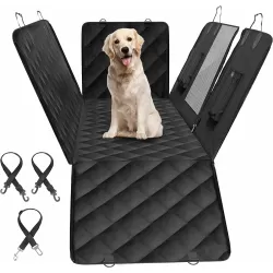 Simple Deluxe Dog Car Seat Cover for Back Seat, 100% Waterproof Pet Seat Protector with Mesh Window, Scratchproof & Nonslip Dog Hammock for Cars, Trucks, SUVs, Standard Simple Deluxe Dog Car Seat Cover for Back Seat, 100% Waterproof Pet Seat Protector with Mesh Window, Scratchproof & Nonslip Dog Hammock for Cars, Trucks, SUVs, Standard