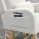 [Video] Welike 27.5  InchW Modern Accent High Back Living Room Casual Armchair Rocker with One Lumbar Pillow, Two Side Pockets,Teddy White (Ivory)