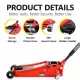 Floor Jack, 4 Ton Low Profile Floor Jack, Heavy-Duty Steel Racing Floor Jack with dual Piston Quick Lift Pump, Floor Jack Lifting Range 4 Inch-21 Inch Floor Jack, 4 Ton Low Profile Floor Jack, Heavy-Duty Steel Racing Floor Jack with dual Piston Quick Lift Pump, Floor Jack Lifting Range 4 Inch-21 Inch