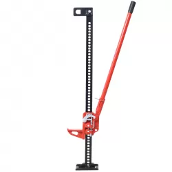 High Lift Farm Jack, 48 Inch Utility Farm Jack, 7000 lbs Capacity Ratcheting Off Road Utility Jack, Heavy-Duty Farm Jack for Tractor, Truck, SUV, Bumper Lift, RED